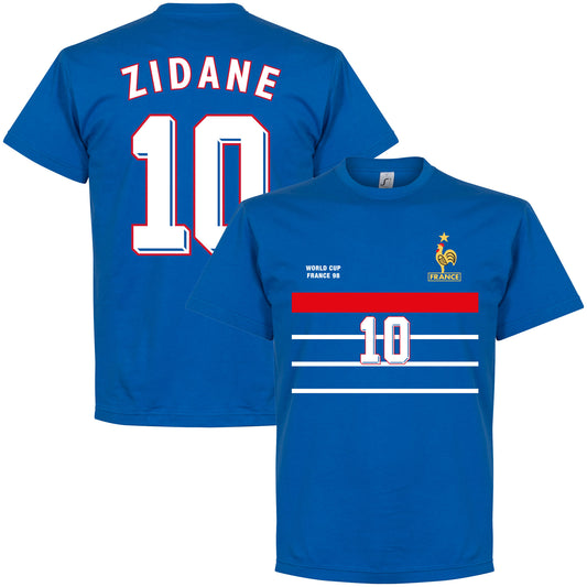 France Retro 1998 Zidane 10 T-shirt - Royal