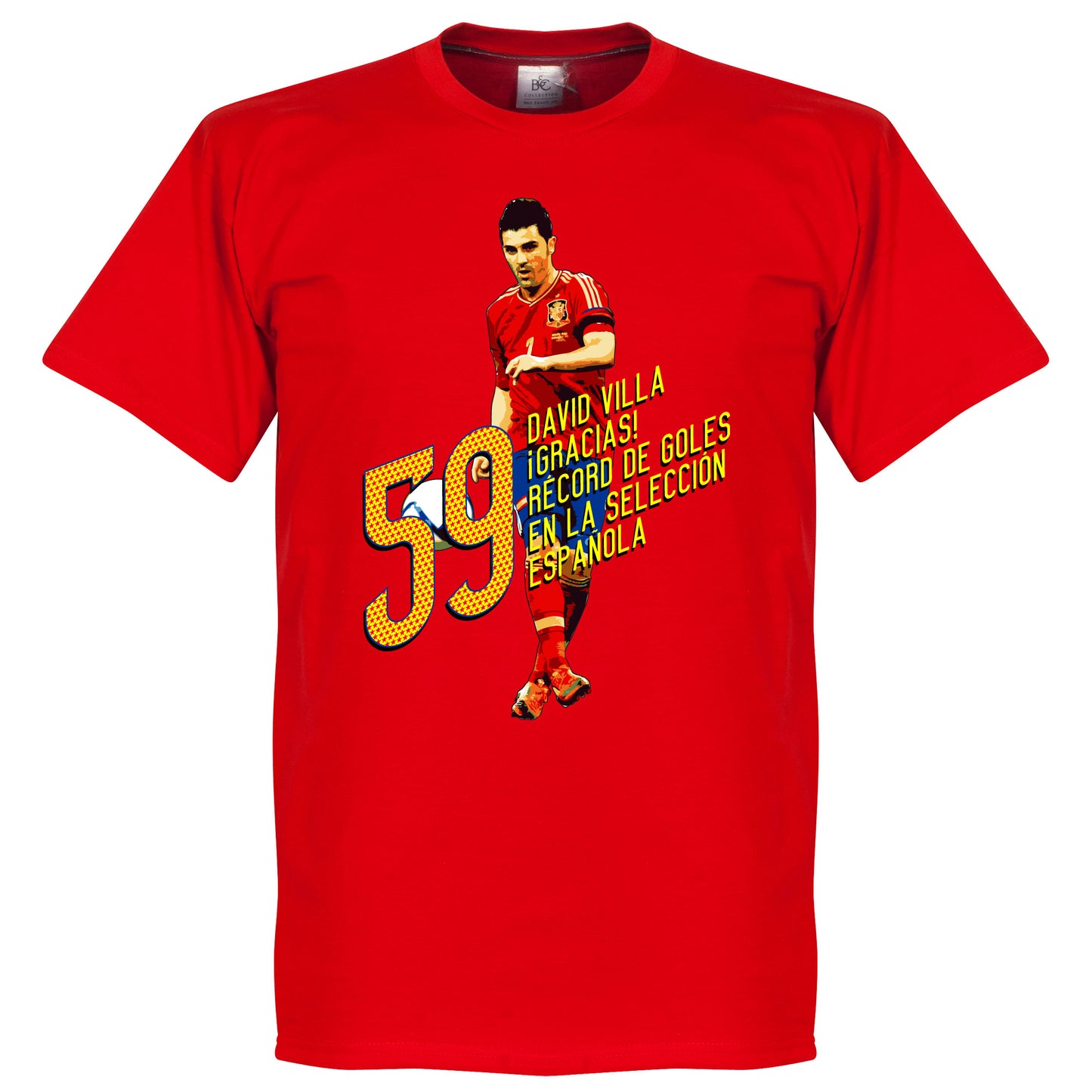 David Villa 59 Goals T-Shirt - Red