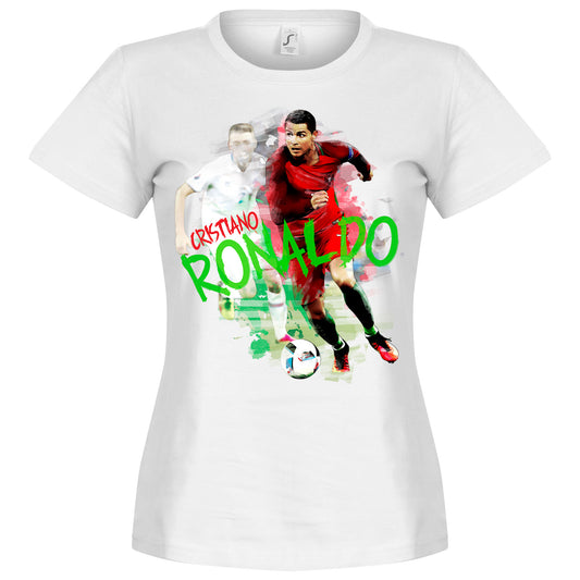 Ronaldo Motion Womens T-shirt - White
