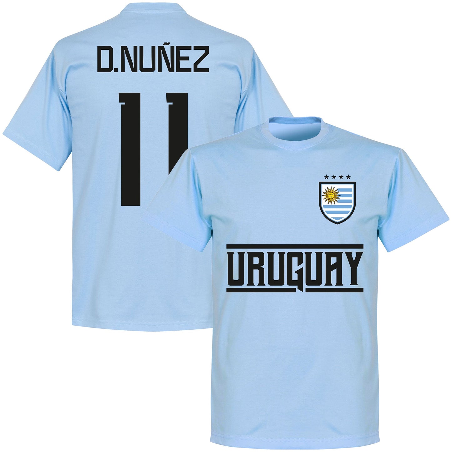 Uruguay Team D.Nuñez 11 T-shirt - Sky Blue