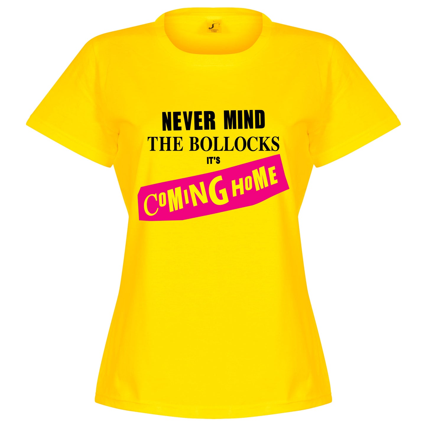 Never Mind the Bollocks it's Coming Home Womens T-Shirt - Yellow