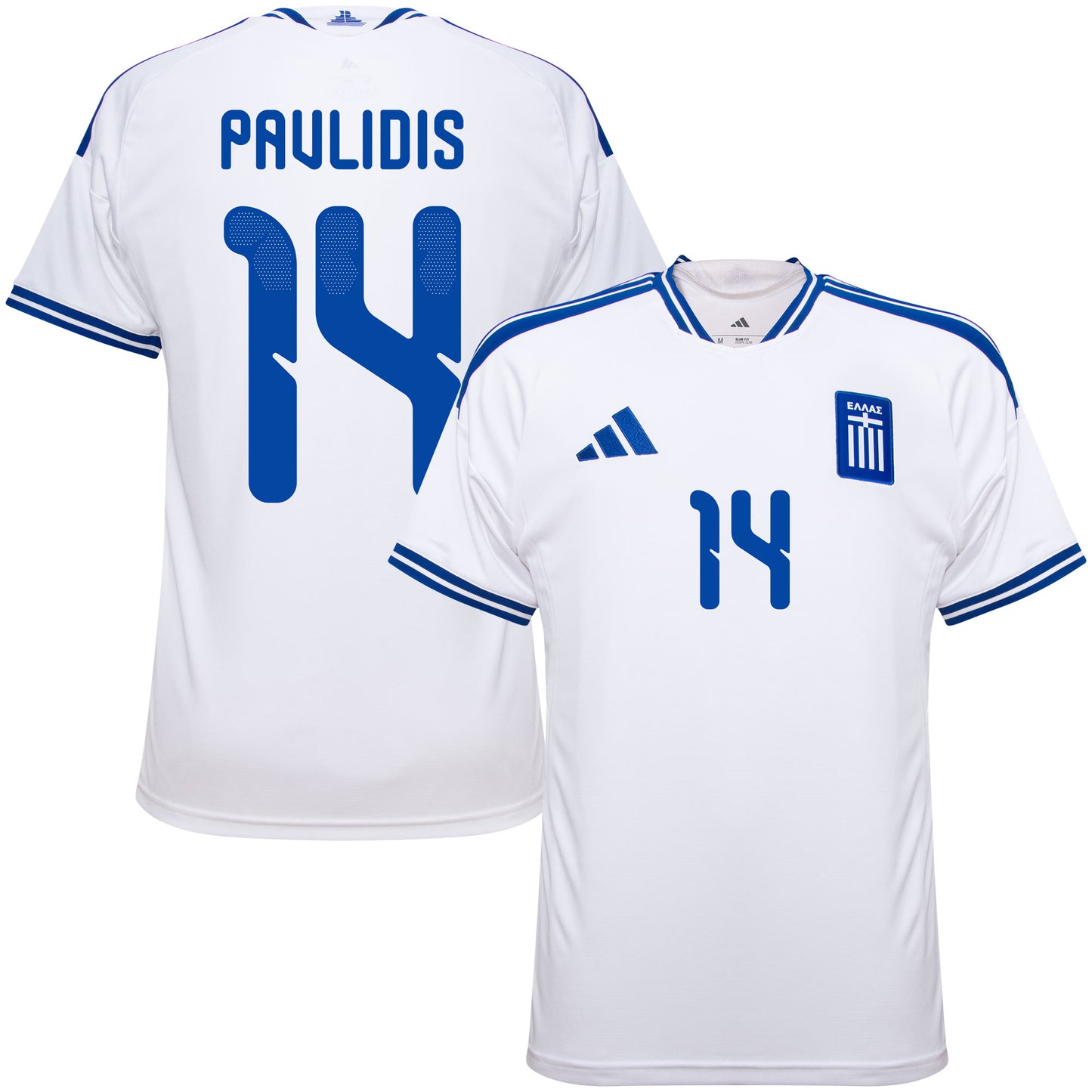 adidas Greece Home Pavlidis 14 Shirt 2026-2027 (Official Printing)