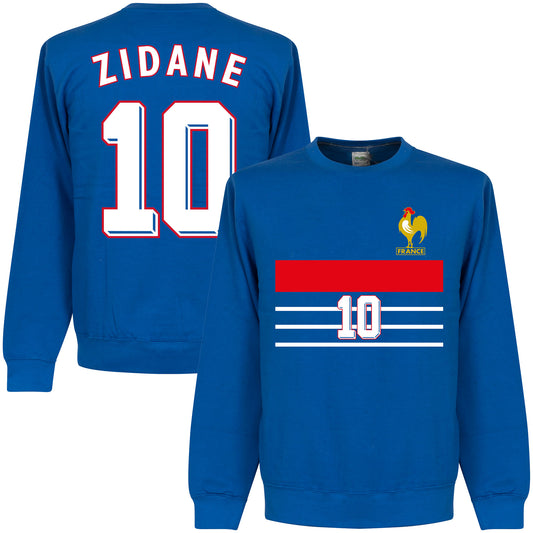 France 1998 Zidane 10 Retro Sweatshirt - Royal
