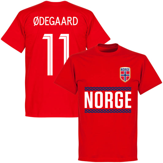 Norway Team Ødegaard 11 T-Shirt - Red