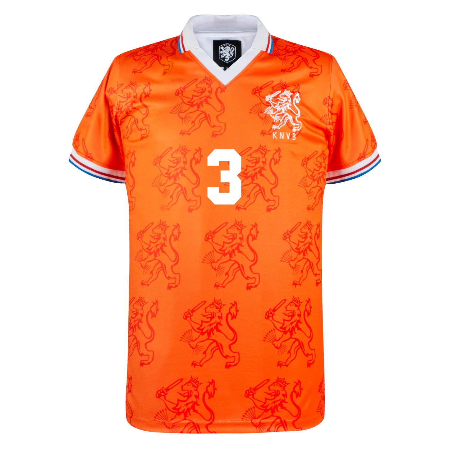 Copa Holland Home Rijkaard 3 Retro Shirt 1994 (Retro Flock Printing)