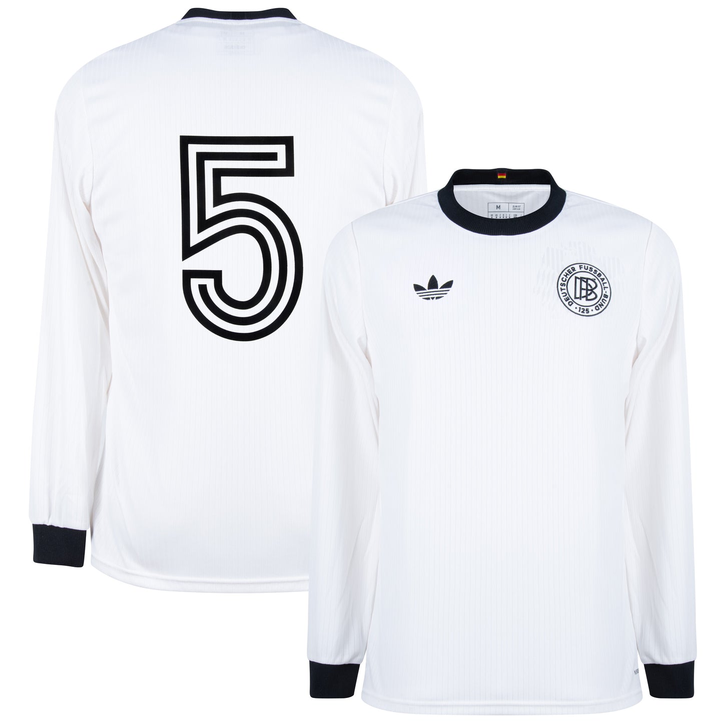 adidas Germany 125th Anniversary L/S No.5 Shirt (1980 Legend Flock Printing)