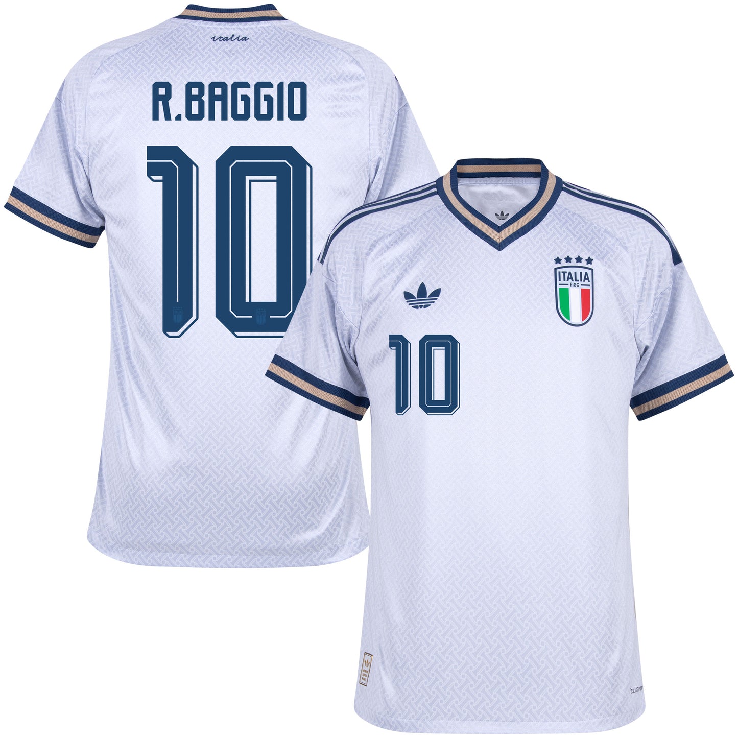 adidas Italy Authentic Away R. Baggio 10 Shirt 2026-2027 (Official Printing)