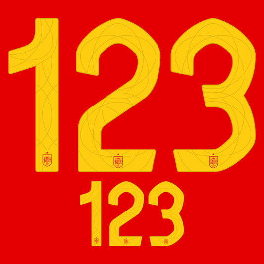 24-25 Spain Home Adult Player Number Set (262mm/104mm)