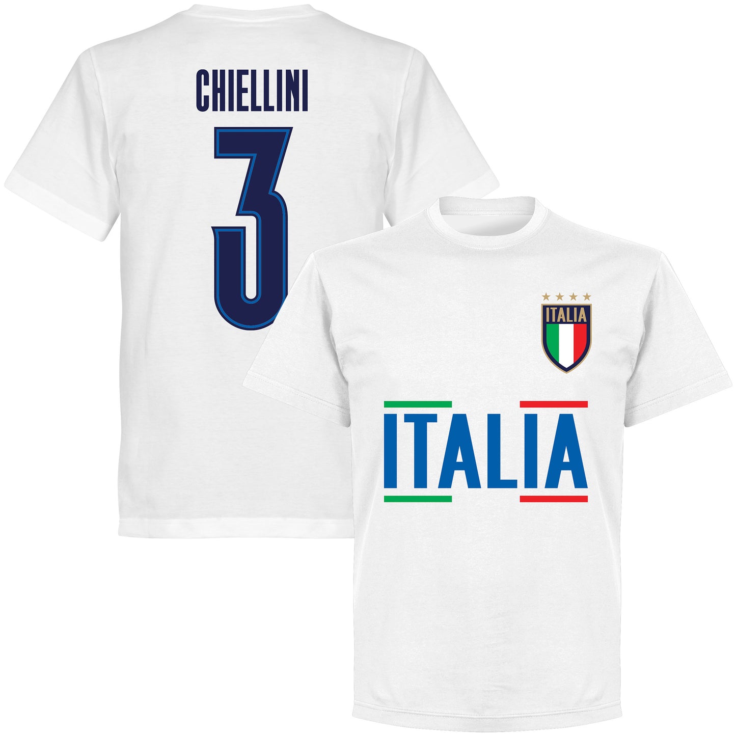 Italy Chiellini 3 Team KIDS T-shirt - White