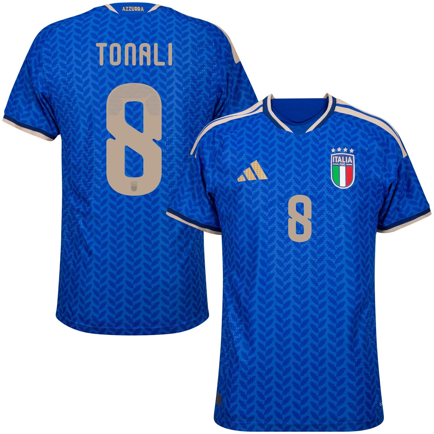 adidas Italy Authentic Home Tonali 8 Shirt 2026-2027 (Official Printing)