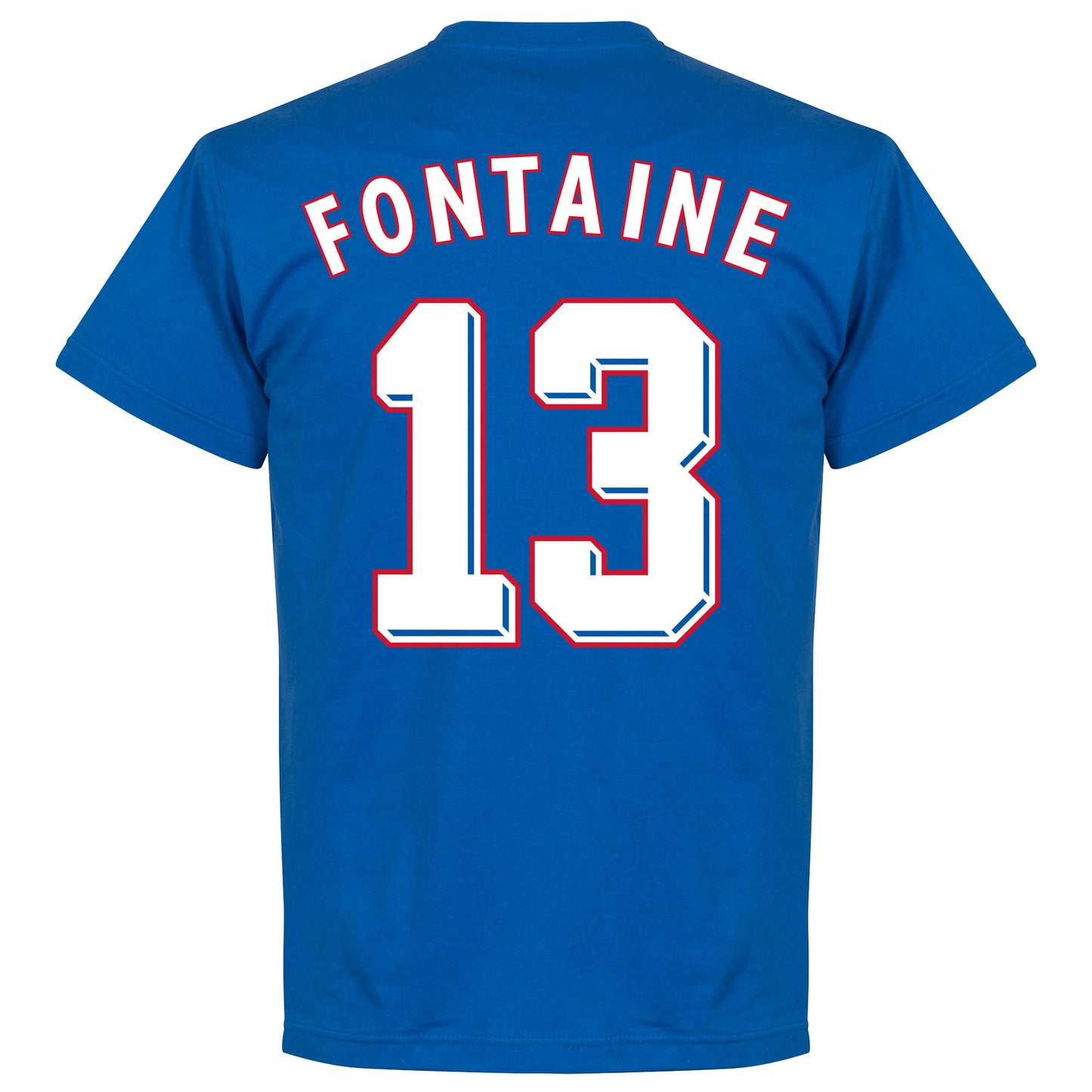 France 1998 Fontaine 13 Retro T-shirt - Royal