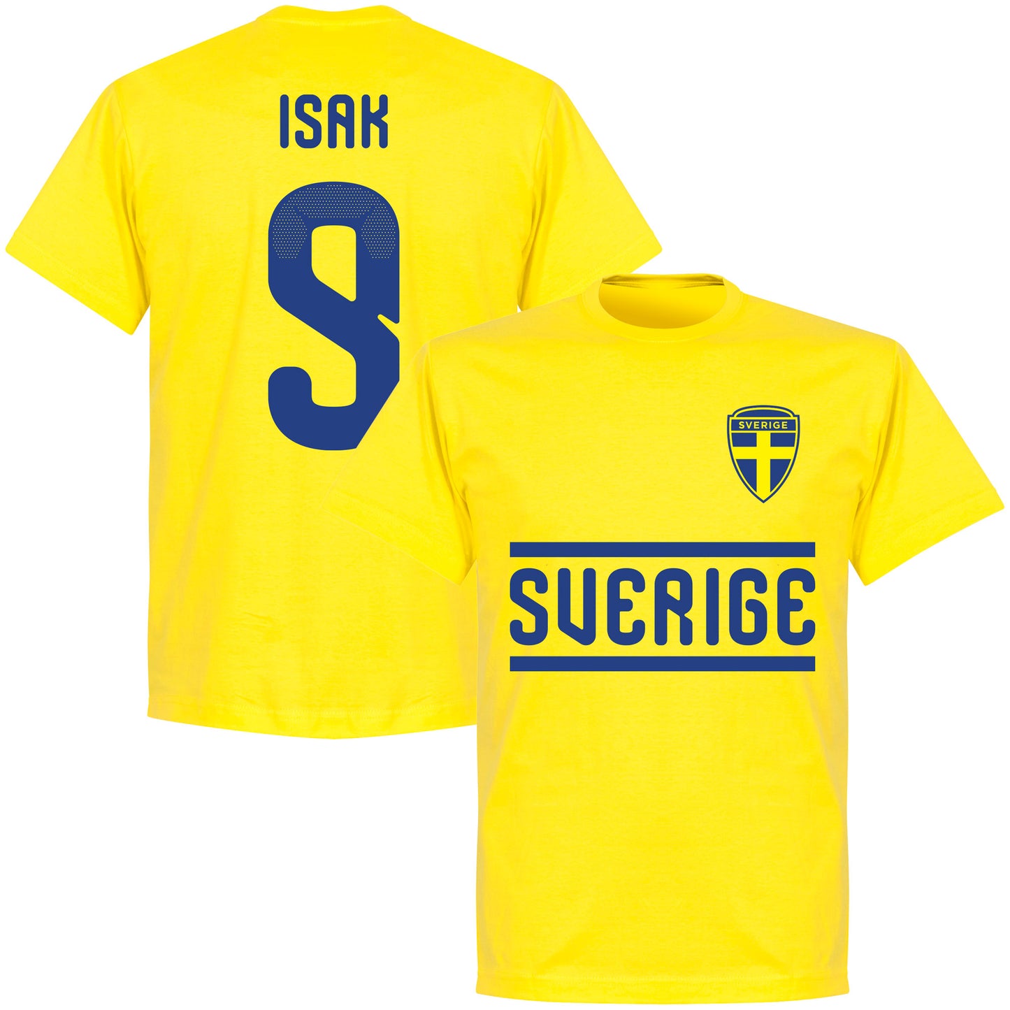 Sweden Team Isak 9 KIDS T-shirt - Yellow