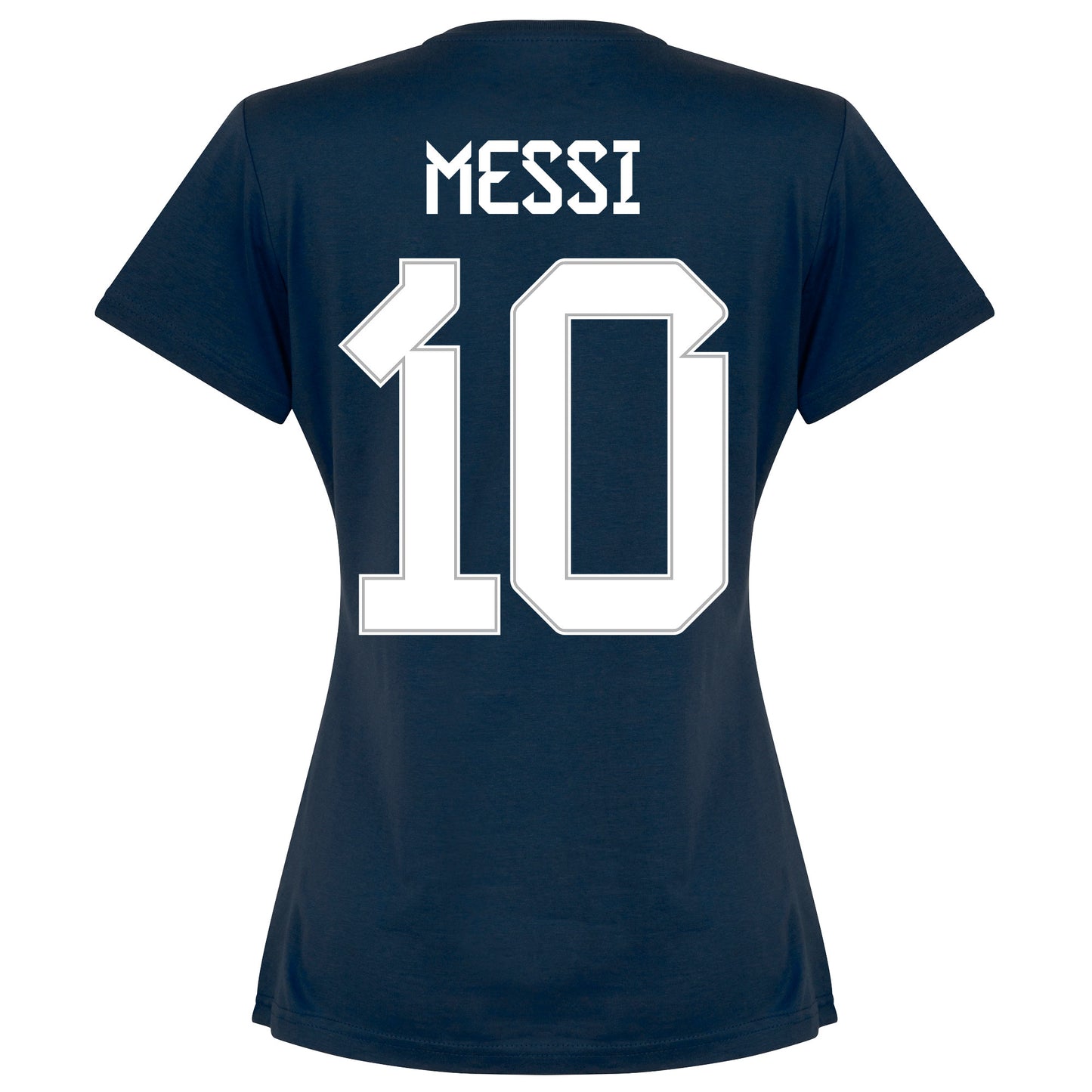 Argentina Messi 10 Team Womens T-shirt - Navy