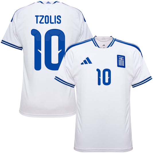 adidas Greece Home Tzolis 10 Shirt 2026-2027 (Official Printing)
