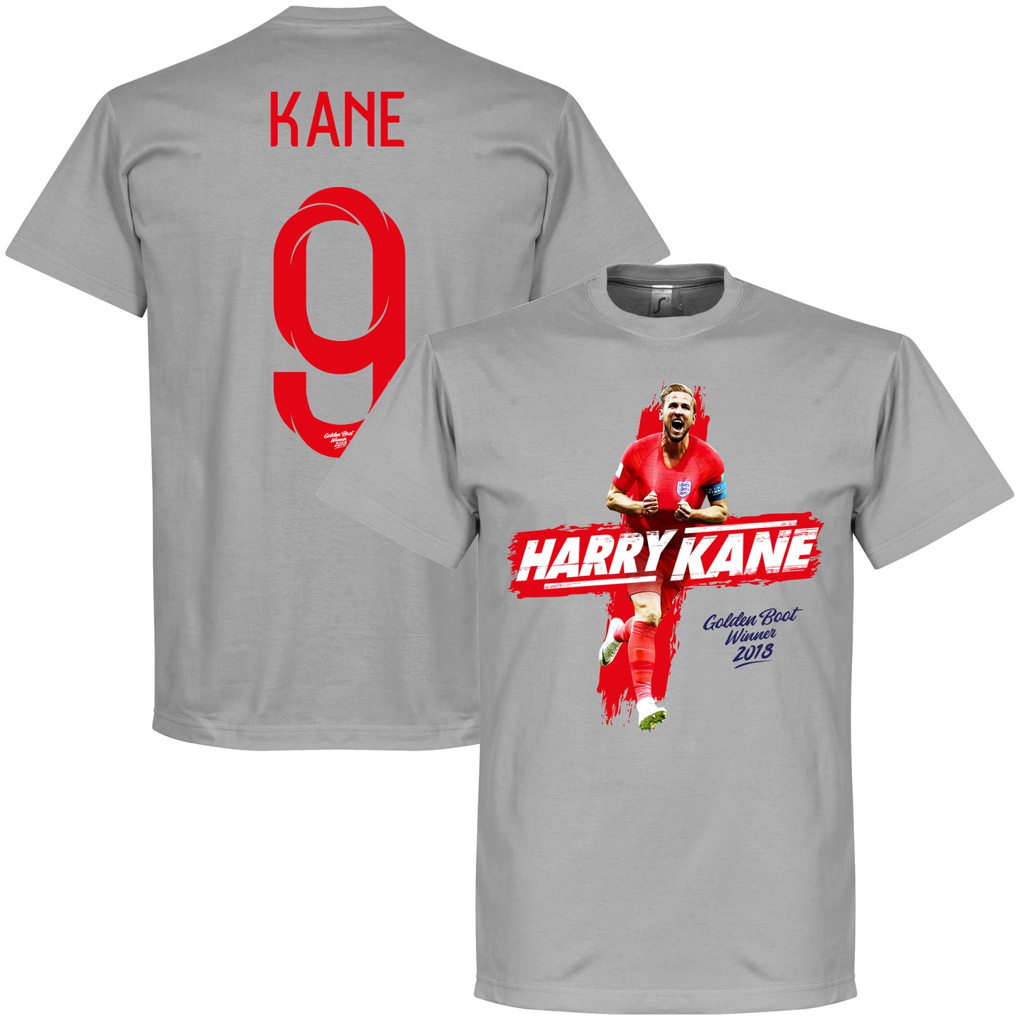 Harry Kane Golden Boot Kids T-Shirt - Grey