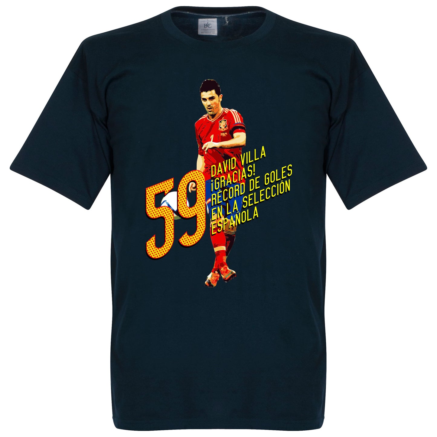 David Villa 59 Goals T-Shirt - Navy