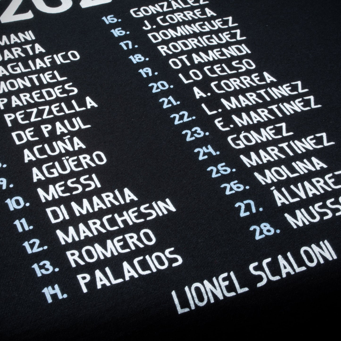 Argentina 2021 Copa America Champions Squad T-shirt - Black