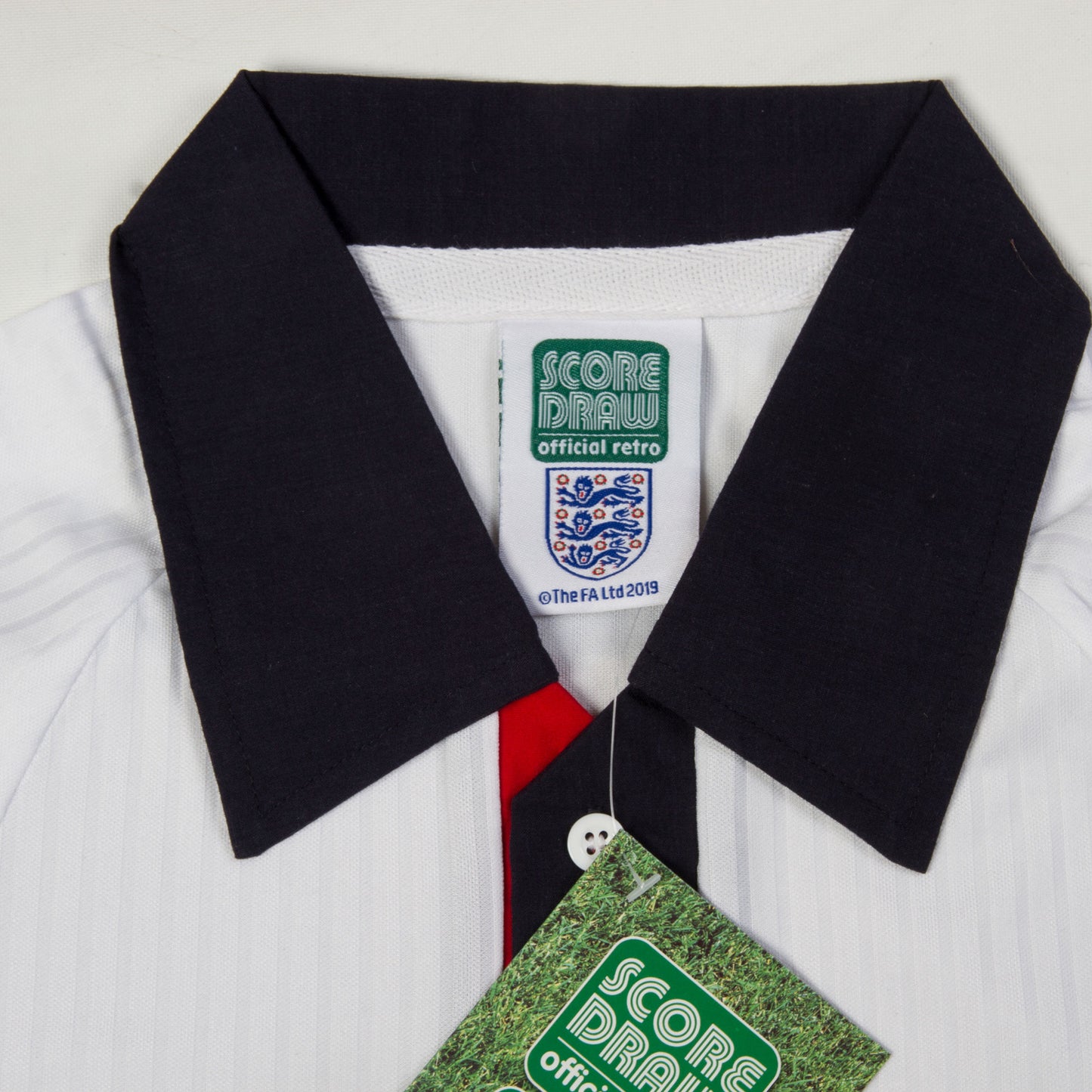 Score Draw England Home Shearer 9 Retro Shirt World Cup Finals 1998 (Retro Flex Printing)