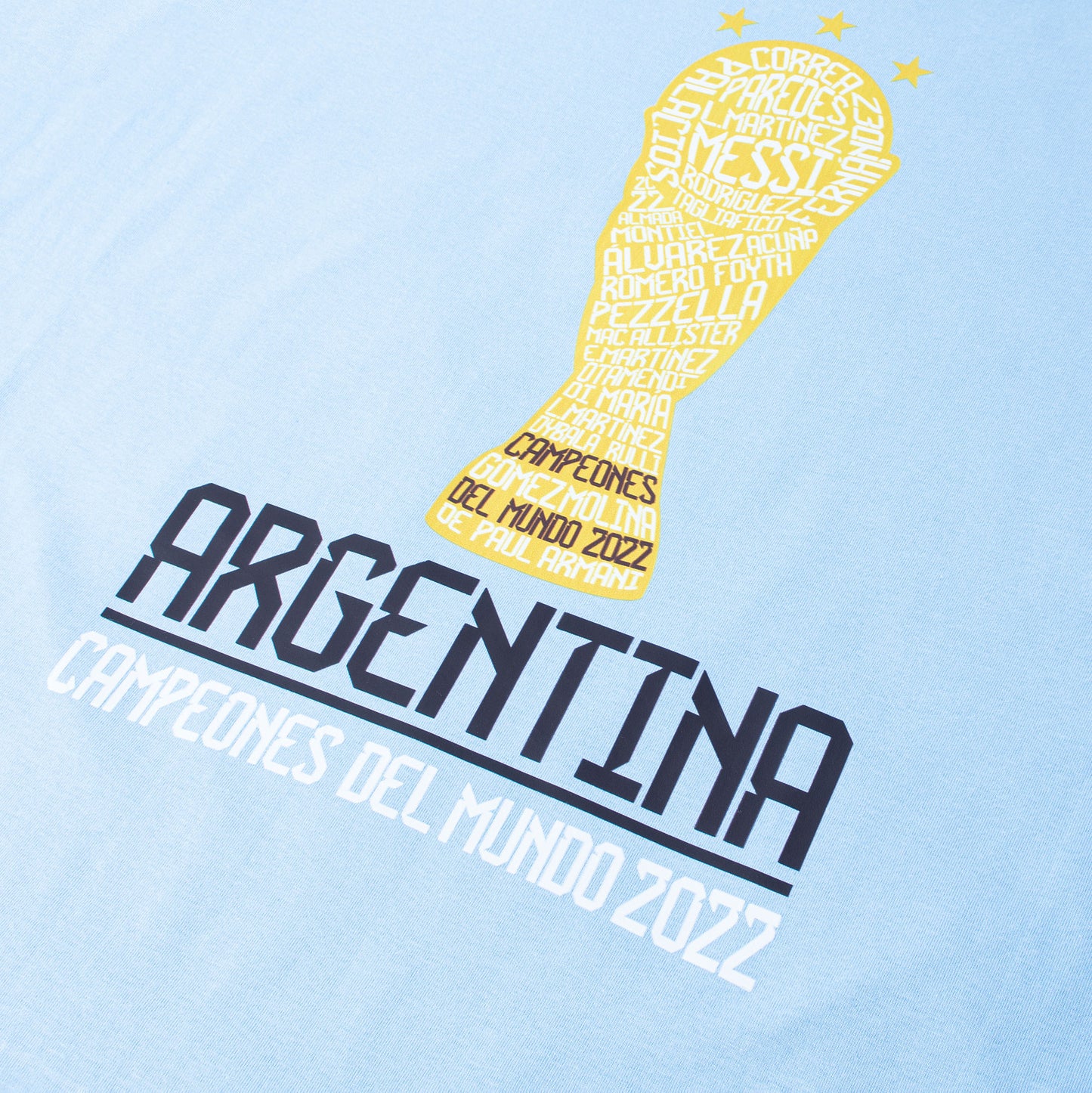 Argentina Campeones 2022 T-shirt - Sky Blue