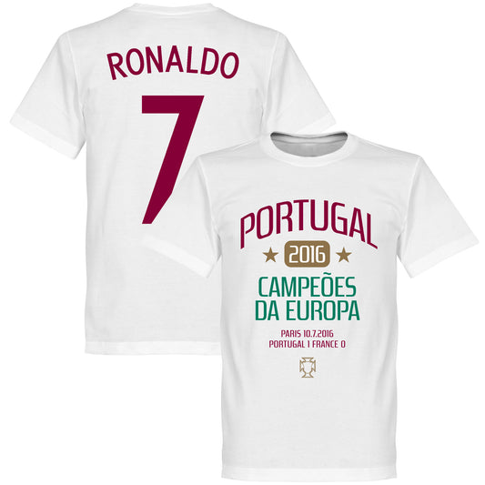 Portugal European Champions 2016 Ronaldo KIDS T-shirt - White
