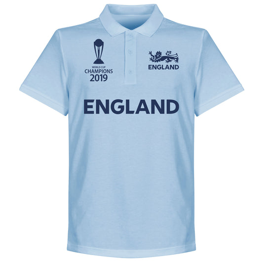 England Cricket World Cup Winners Polo Shirt - Sky
