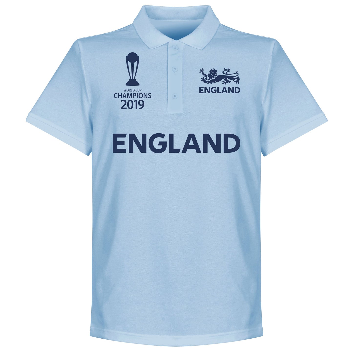 England Cricket World Cup Winners Squad Polo Shirt - Sky