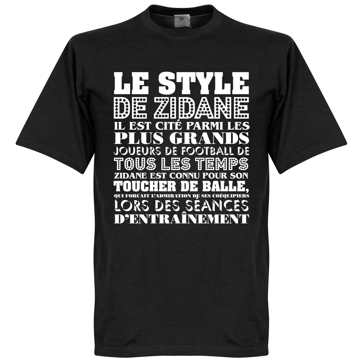 Le Style De Zidane T-shirt - Black