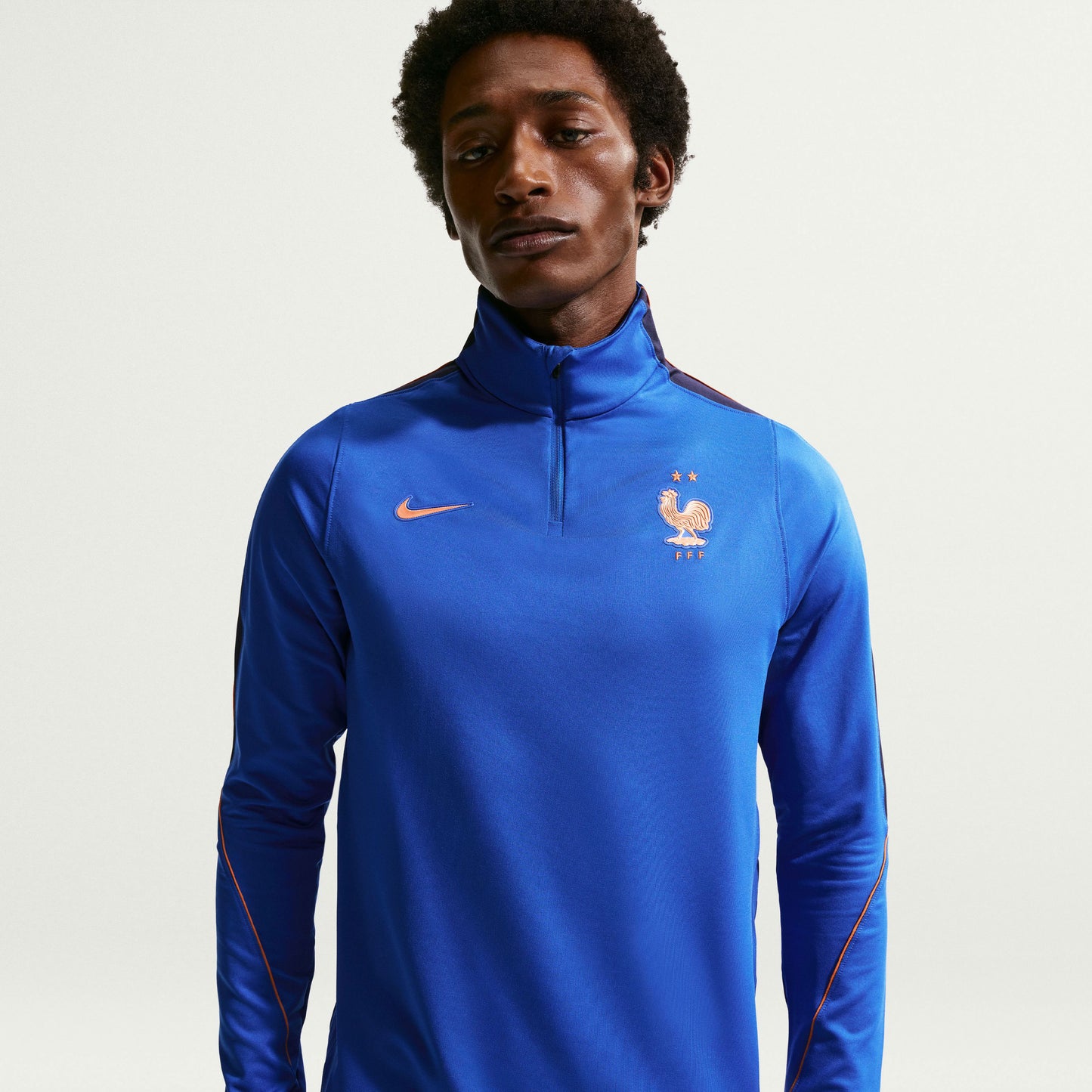 Nike France Dri-Fit Strike 1/4 Zip L/S Drill Top - Royal Blue - 2026-2027