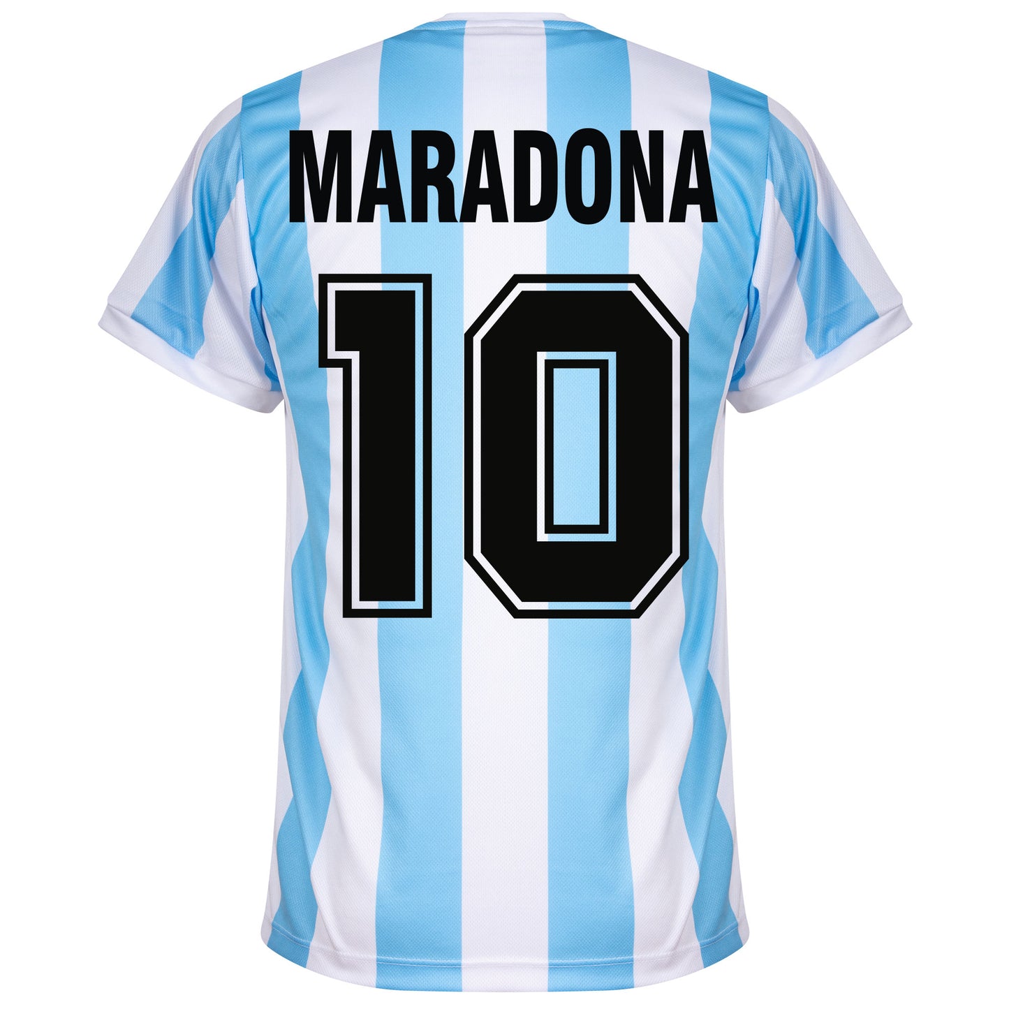 Argentina Home Retro Maradona 10 Shirt 1986 (Retro Flock Printing)