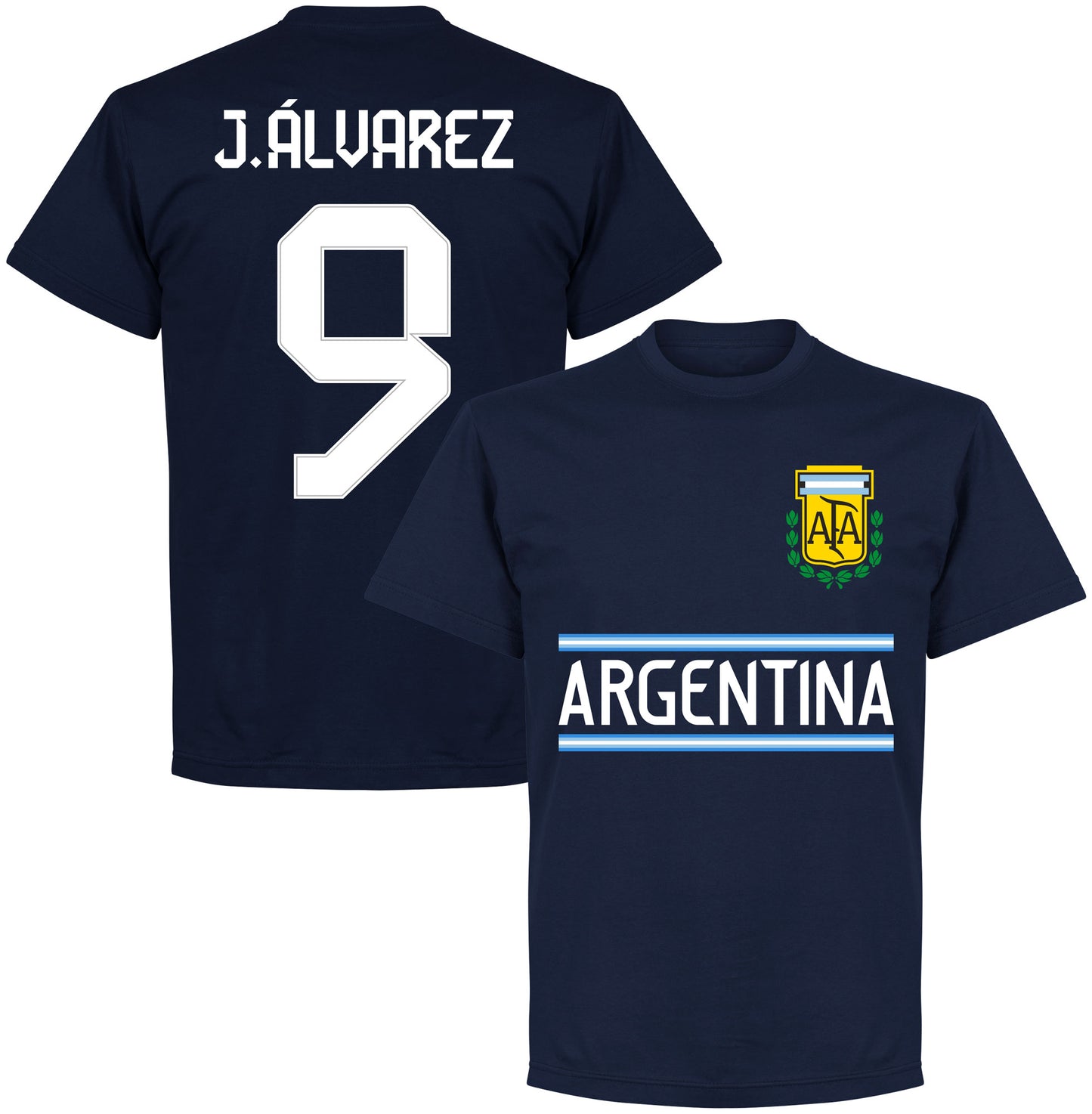 Argentina J.Álvarez 9 Team T-shirt - Navy