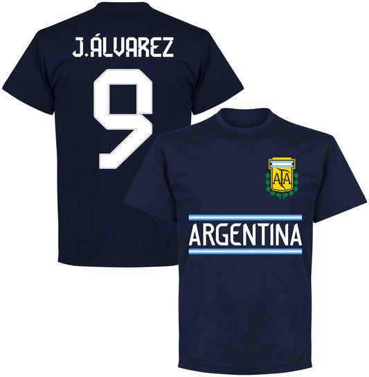 Argentina J.Álvarez 9 Team KIDS T-shirt - Navy