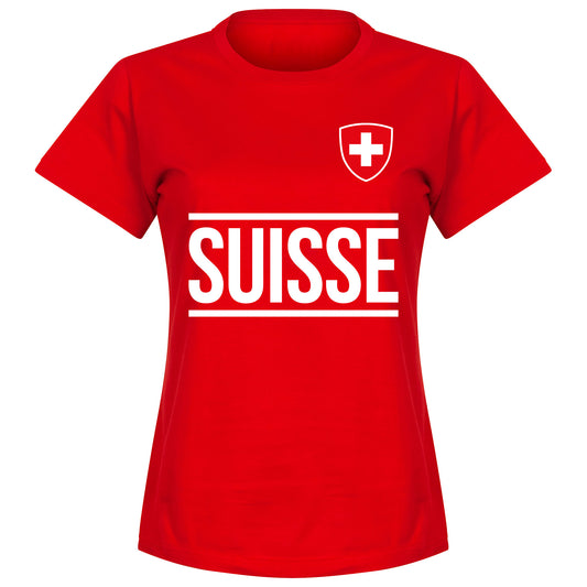 Switzerland Team Womens T-Shirt - Red