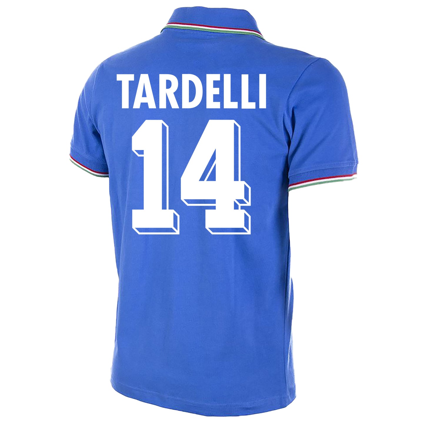Copa Italy Home Tardelli 14 Retro Shirt World Cup 1982 (Retro Flock Printing)