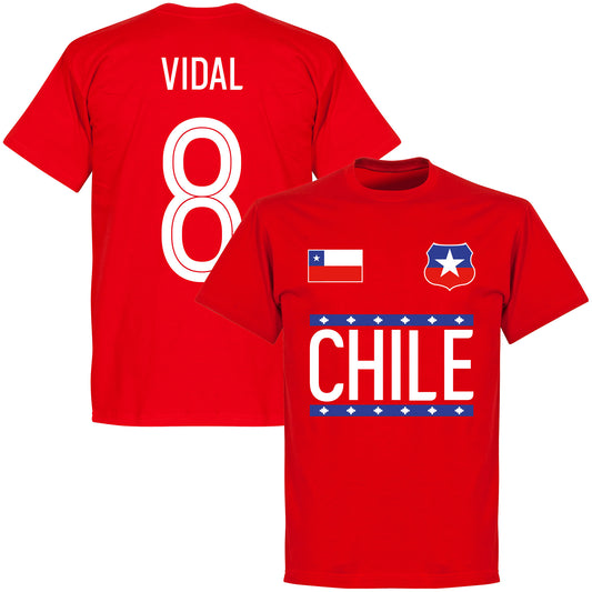 Chile Vidal 8 Team KIDS T-shirt - Red