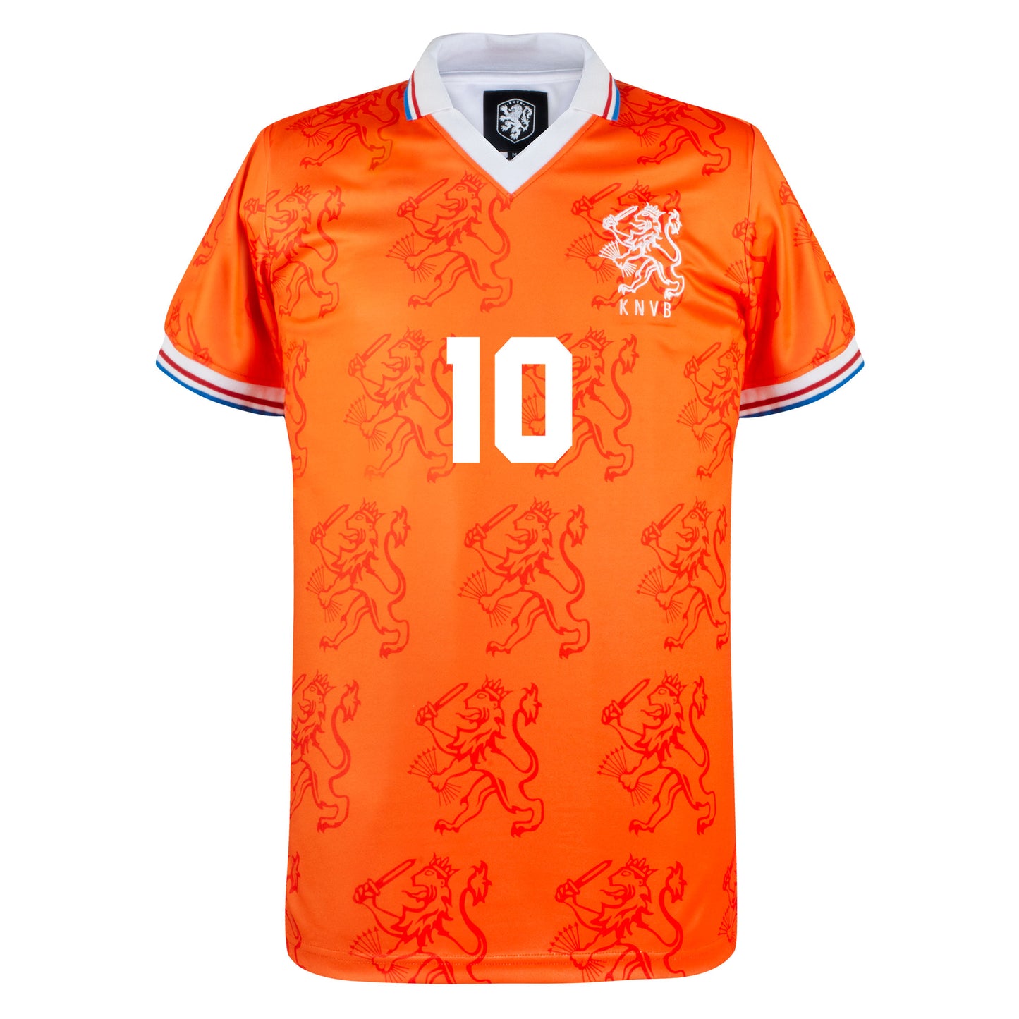 Copa Holland Home Bergkamp 10 Retro Shirt 1994 (Retro Flock Printing)