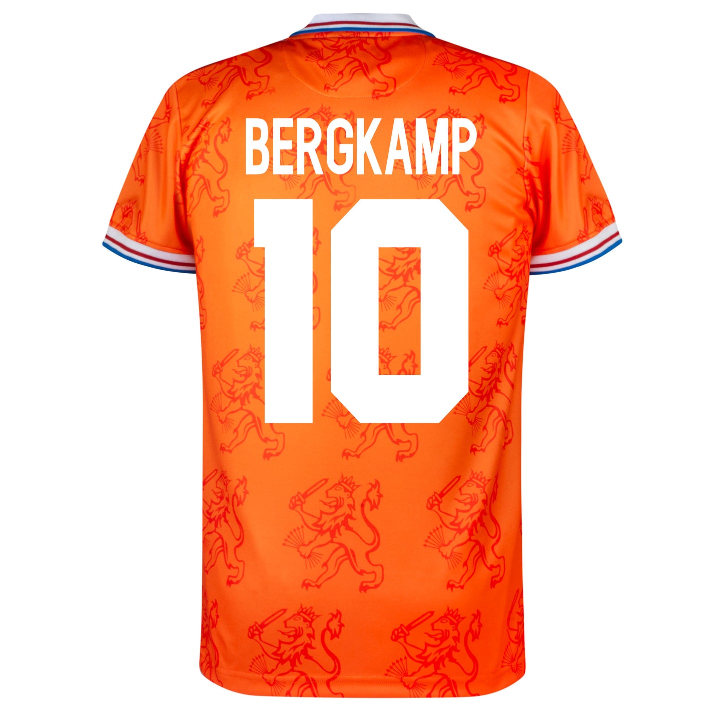 Copa Holland Home Bergkamp 10 Retro Shirt 1994 (Retro Flock Printing)