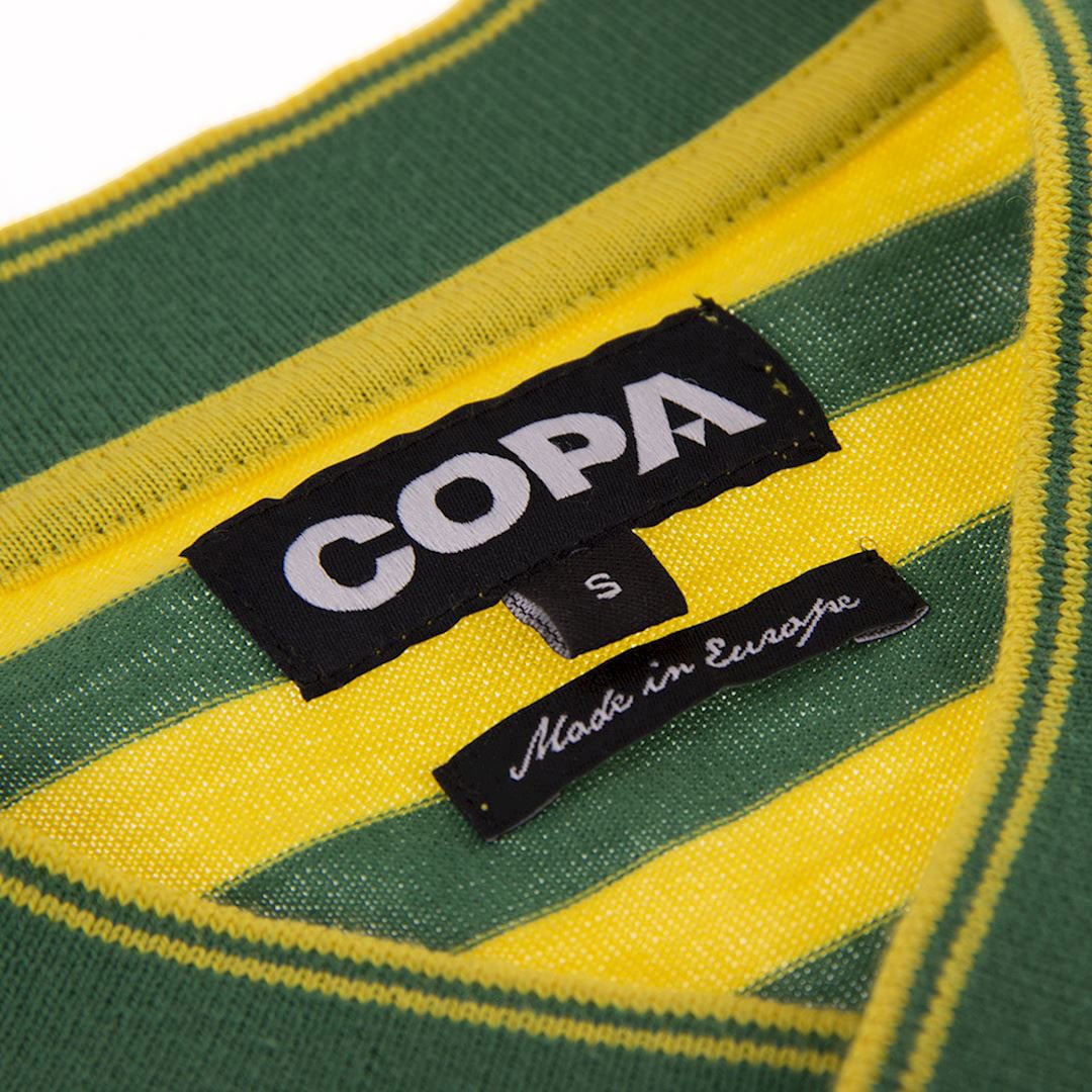 Copa Brazil Home Retro Dunga 8 Shirt 1984 Olympics (Retro Flock Printing)