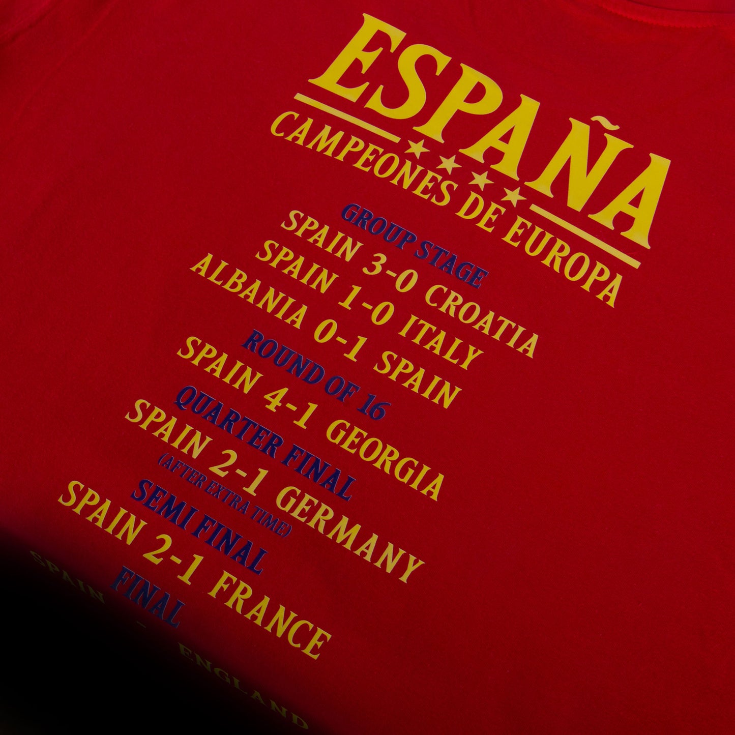 Spain Campeones de Europa 2024 Road to Victory T-shirt - Red