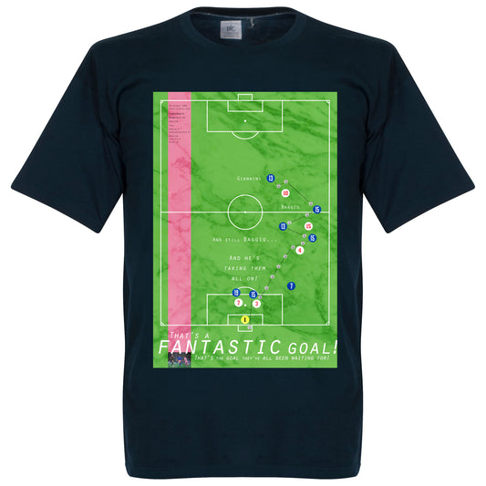 Pennarello Roberto Baggio 1990 Classic Goal T-shirt - navy