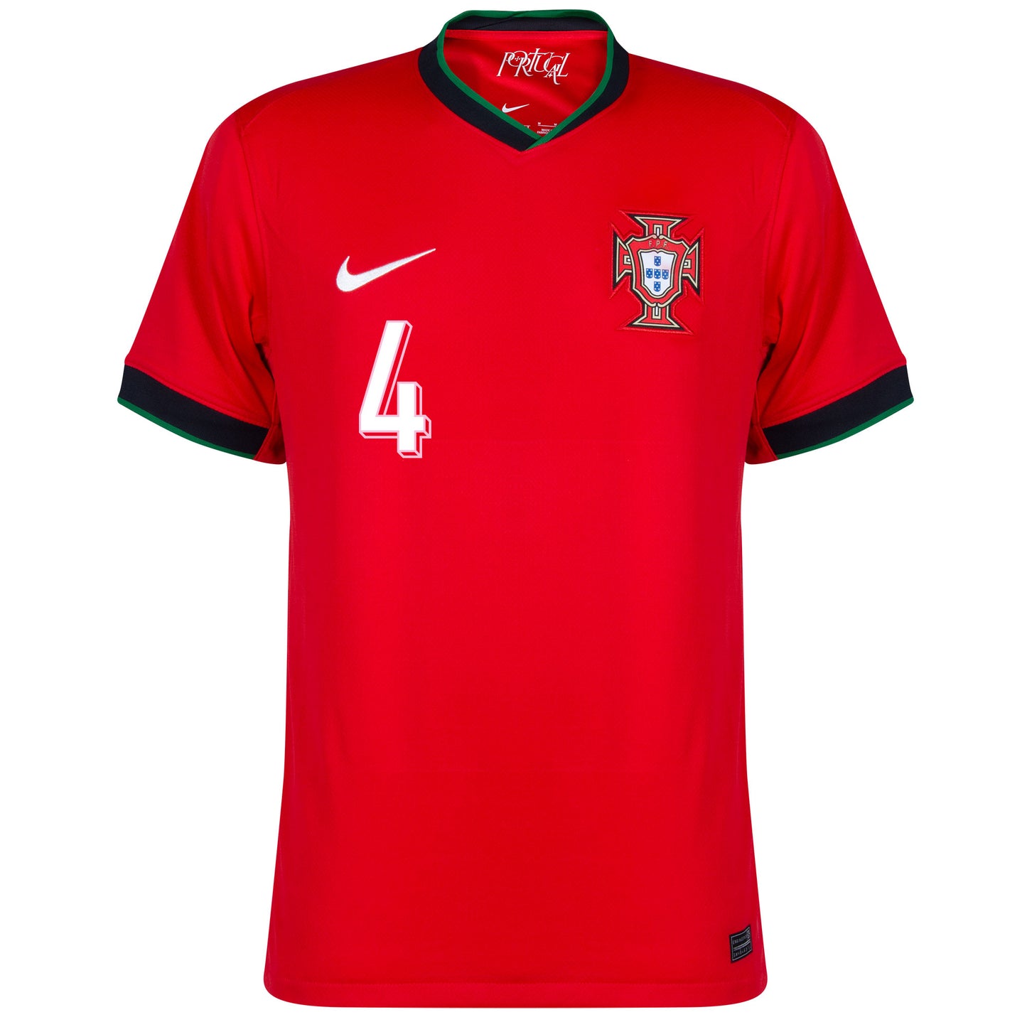 Nike Portugal Home Rúben Dias 4 Shirt 2024-2025 (Official Printing)