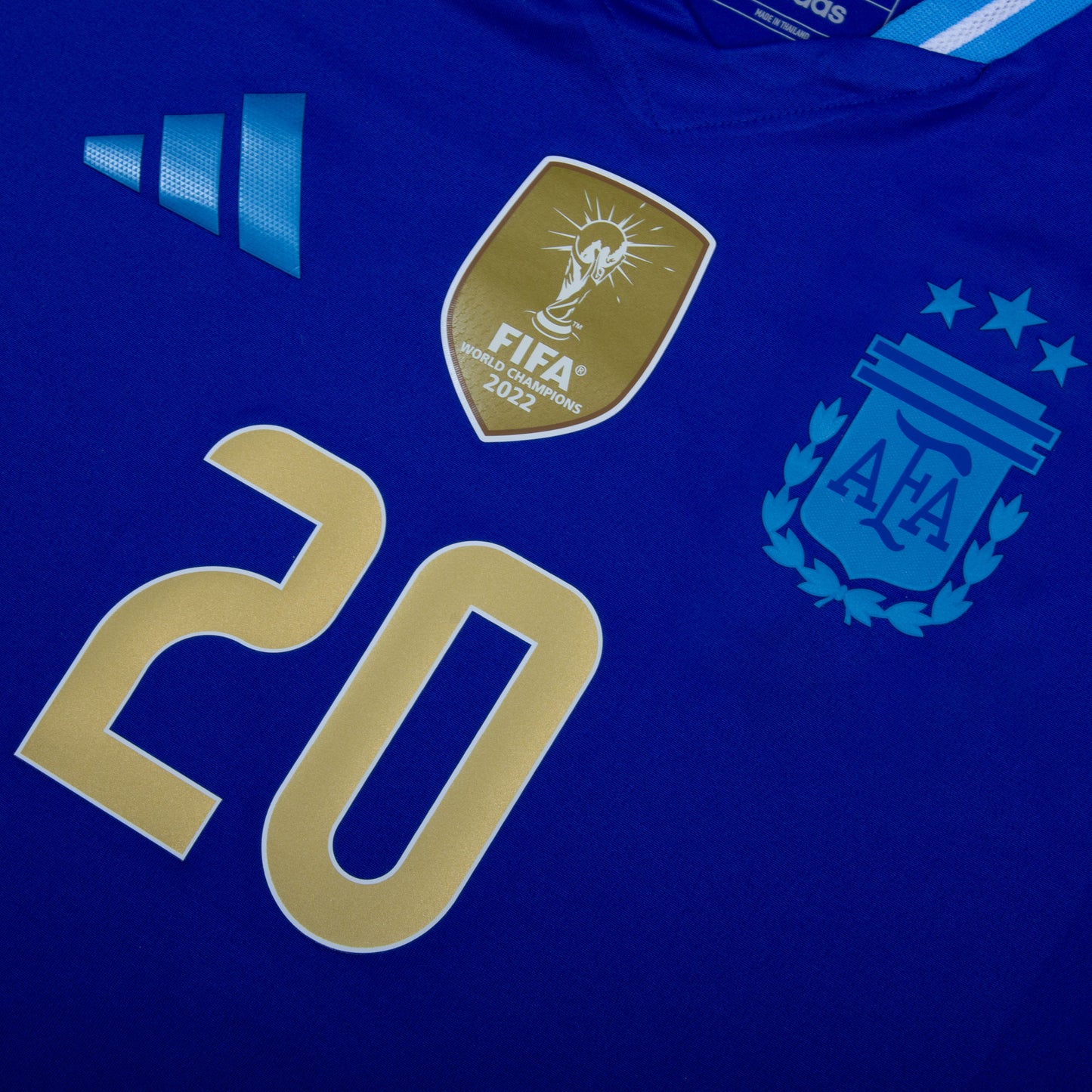 adidas Argentina Away Authentic Mac Allister 20 Shirt 2024-2025 (Official Printing)