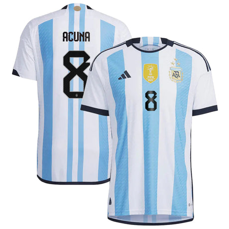 Marcos Acuna Argentina 8 FIFA World Cup Jersey - Kit Captain