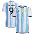 Julian Alvarez Argentina 9 FIFA World Cup Jersey - Kit Captain