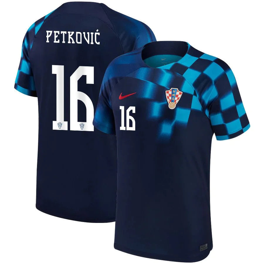 Bruno Petkovic Croatia 16 FIFA World Cup Jersey - Kit Captain