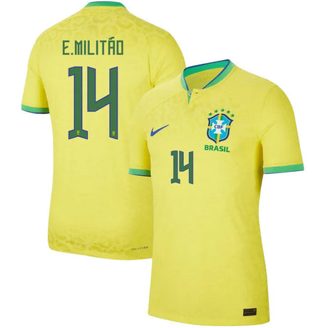 Eder Militao Brazil 14 FIFA World Cup Jersey - Kit Captain