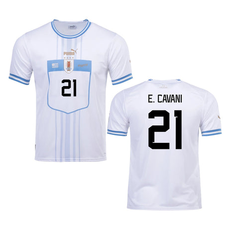 Edinson Cavani Uruguay 21 FIFA World Cup Jersey - Kit Captain