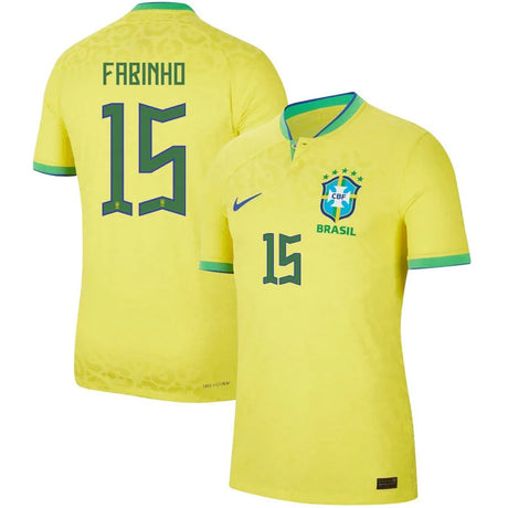 Fabinho Brazil 15 FIFA World Cup Jersey - Kit Captain