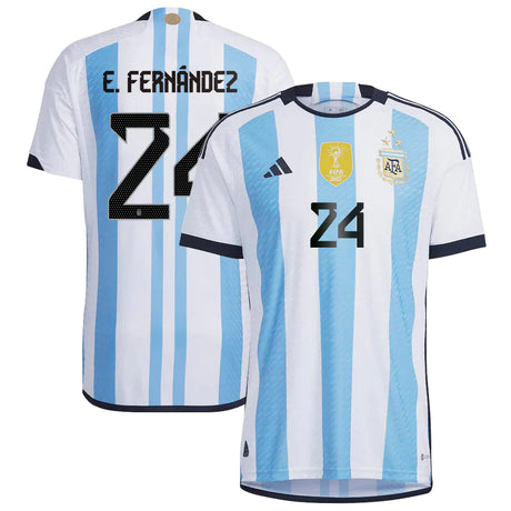 Enzo Fernandez Argentina 24 FIFA World Cup Jersey - Kit Captain