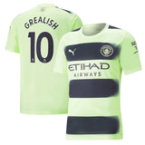 Jack Grealish Man City 10 Jersey - Kit Captain