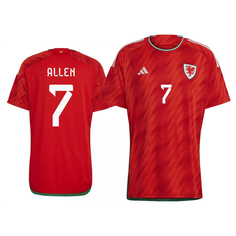 Joe Allen Wales 7 FIFA World Cup Jersey - Kit Captain